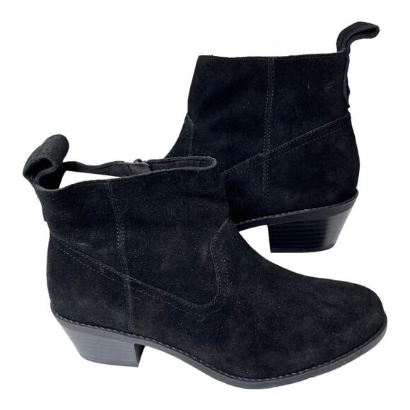 Vionic Joy Vera Black Suede Water-Resistant Orthotic Ankle Boots Bootie 6.5 NWOB - Picture 4 of 8